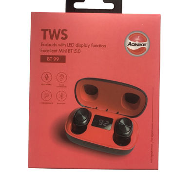 3.5mm Stereo 9mm Driver 32Ohm TWS Bluetooth Earbuds