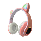 Colorful Foldable Bluetooth LED Cat Ear Headset For Younger