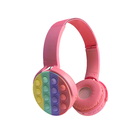 Fidget Pop Sensory Bluetooth Stereo Headphone Rainbow Colour release pressure earphone