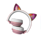 1KHz Foldable Bluetooth Earphones LED Cat Ear Design Sound Surrounding Headphone