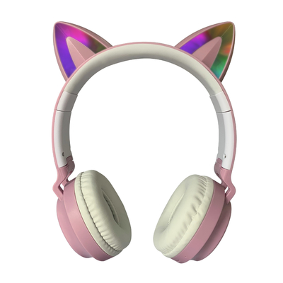 1KHz Foldable Bluetooth Earphones LED Cat Ear Design Sound Surrounding Headphone