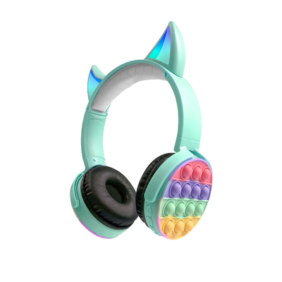 12m Noise Cancelling Bluetooth Headphones With Pop Bubbles Silicone Push Pop Toy Stereo Headsets